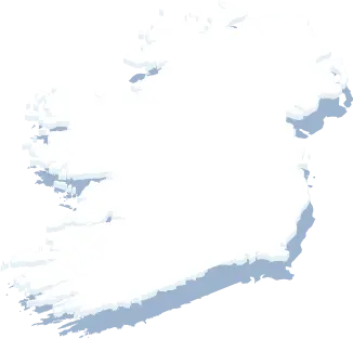 Map silhouette of the island of Ireland